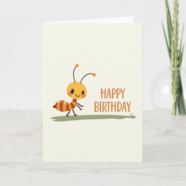 Insect Sweet Birthday Card (Front)
