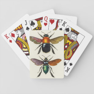 Insect vintage illustrated playing cards