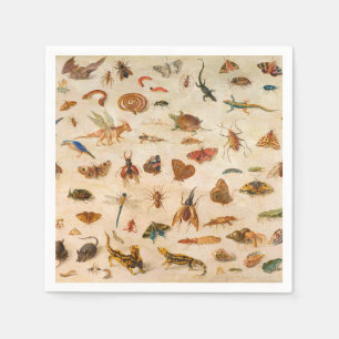 Insects, Amphibians and Shells by Jan van Kessel Napkins