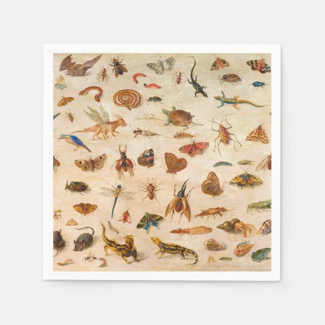Insects, Amphibians and Shells by Jan van Kessel Napkins (Front)