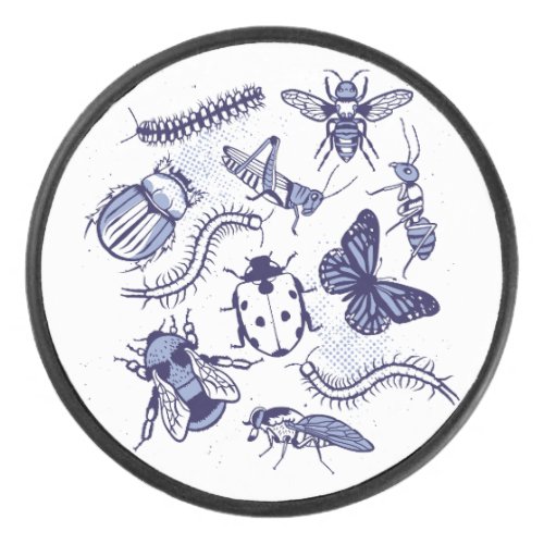 Insects and animals design hockey puck