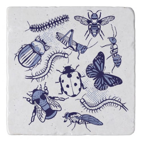 Insects and animals design trivet