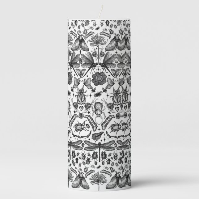 Insects and Bugs Pillar Candle (Front)