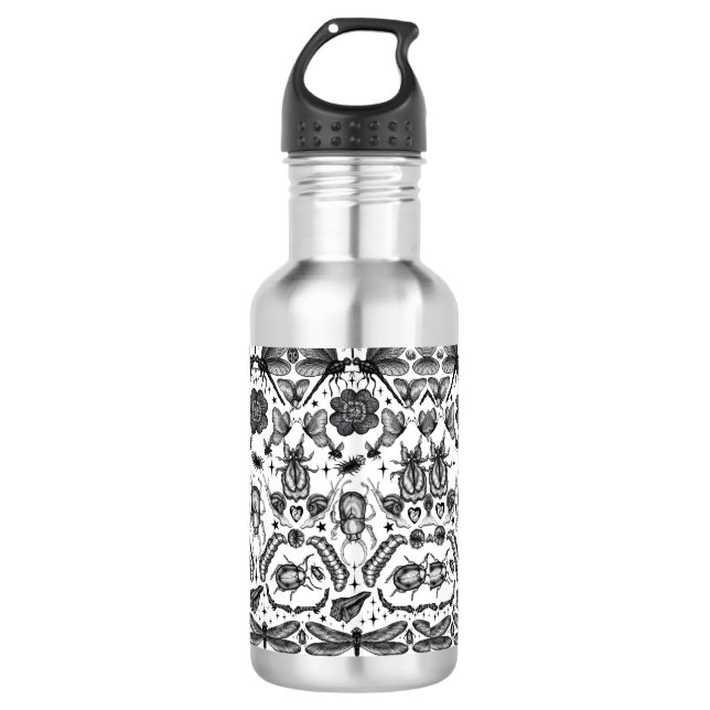 Insects and Bugs Stainless Steel Water Bottle (Front)