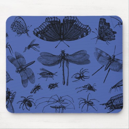 insects_animals_line_art_butterfly mouse pad