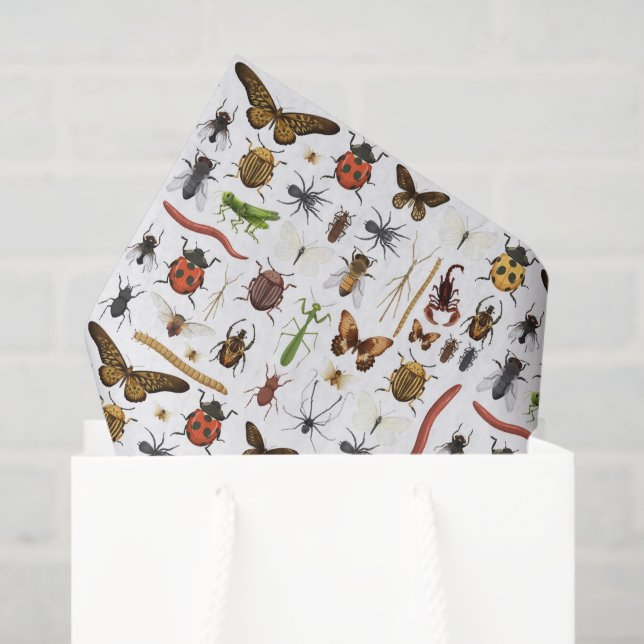 Insects Bugs Decoupage Tissue Paper (Gift Bag)