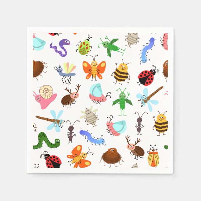 Insects Bugs Napkins (Front)