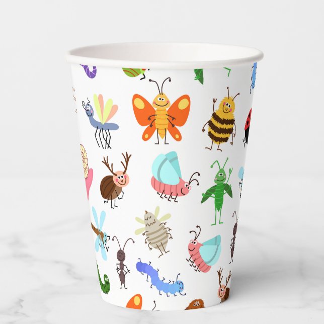 Insects Bugs Paper Cups (Front)