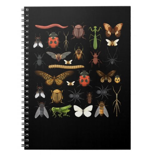 Insects Collection Nature Fly Butterfly Moths Notebook