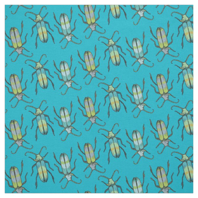 Insects drawings art pattern fabric (Swatch)