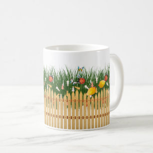 Insects in a Green Grass Garden – Nature-Inspired  Coffee Mug