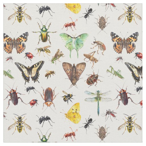 Insects Life Bugs Fabric
