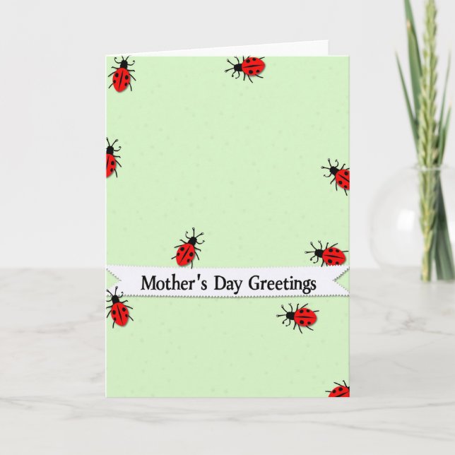 Insects Mothers Day Greetings Card (Front)