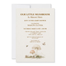 Insects Mushroom Woodland Nature Baby Shower