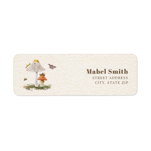 Insects Mushroom Woodland Nature  Label