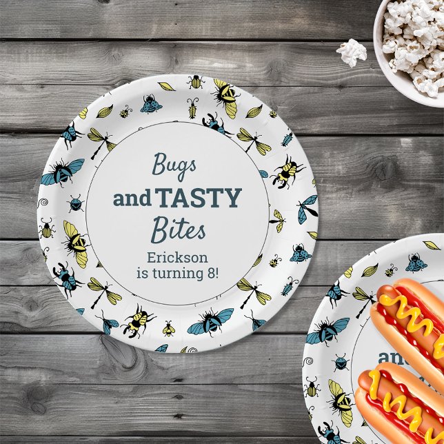 Insects Outdoor Birthday Party | White Paper Plates (Creator Uploaded)