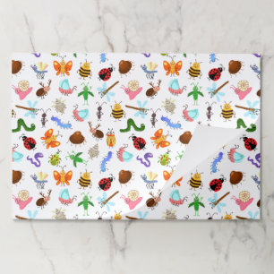 Insects Paper Placemats, Bugs Birthday Party Mats