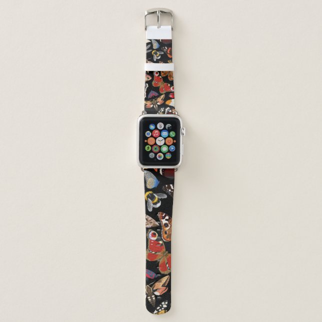 Insects seamless pattern apple watch band (Front)