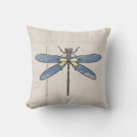 Insects Series- Dragonfly + Butterfly 2 For 1 Throw Pillow at Zazzle