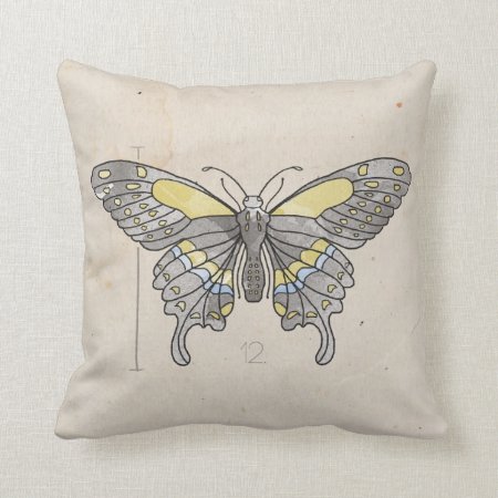 Insects Series- Dragonfly   Butterfly 2 For 1 Throw Pillow