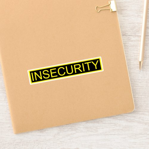 Insecurity funny yellow security guard sticker