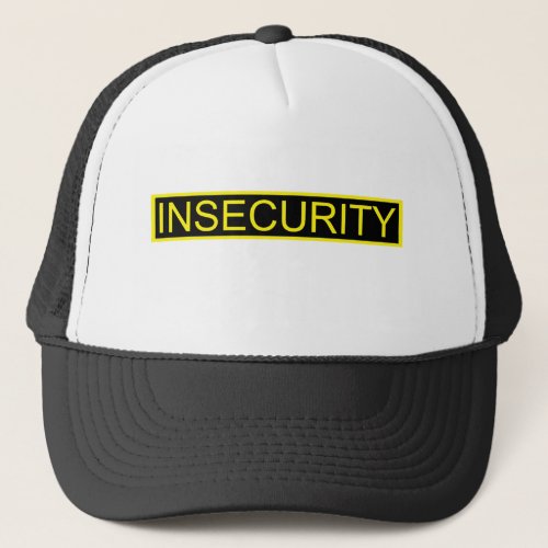 Insecurity funny yellow security guard trucker hat