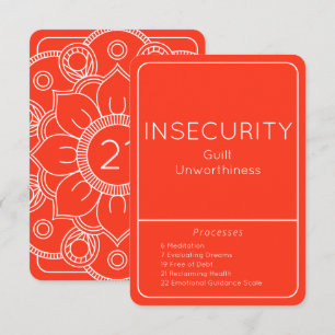 Insecurity Law of Attraction Emotion Process Card