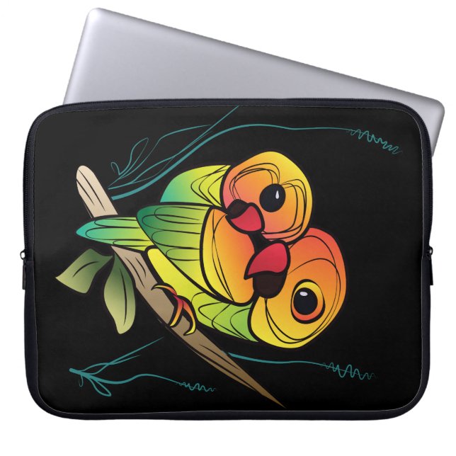 Inseparable Parrots Laptop Sleeve (Front)