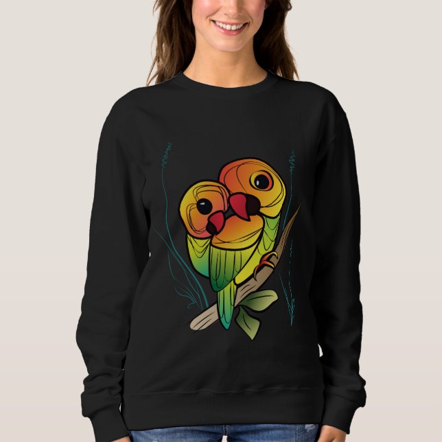 Inseparable Parrots Sweatshirt (Front)
