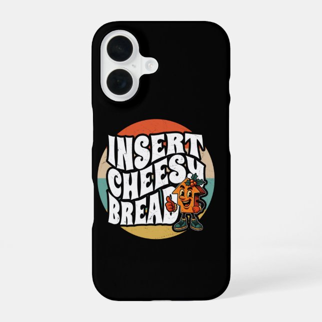 Insert Cheesy Bread Arrow Funny Cheese Lover Art iPhone Case (Back)