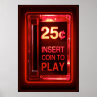 Insert coin retro arcade
