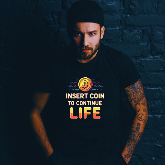 Insert Coin to Continue Life Retro Gaming Tri-Blend Shirt (Creator Uploaded)