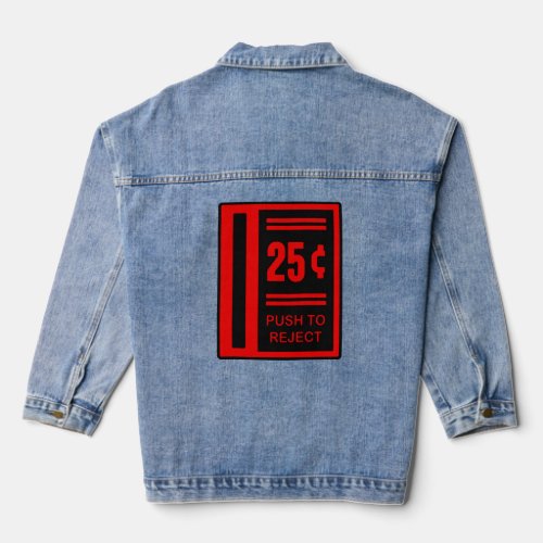 Insert Coin To Play Arcade Video Game  Denim Jacket