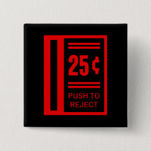 Insert Coin To Play Arcade Video Game Pinback Button