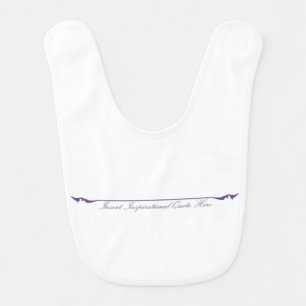 Insert Inspirational Quote Here - Purple Baby Bib