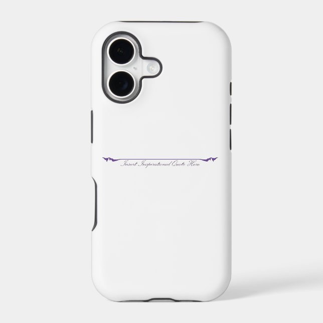 Insert Inspirational Quote Here - Purple Iphone Case (Back)