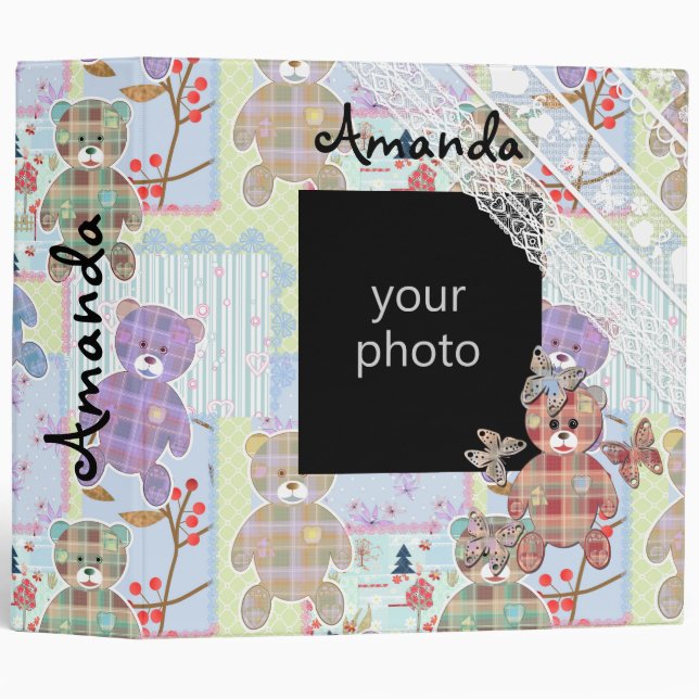 insert photo of your child 3 ring binder (Front/Spine)