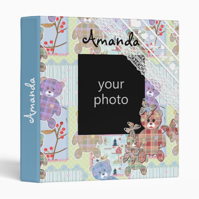 insert photo of your child 3 ring binder (Front/Spine)