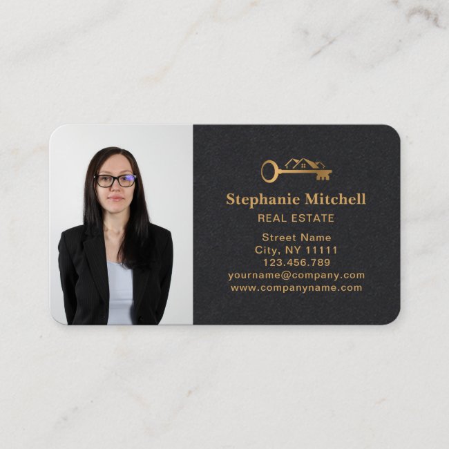 Insert Photo Real Estate Realtor Key House Gold