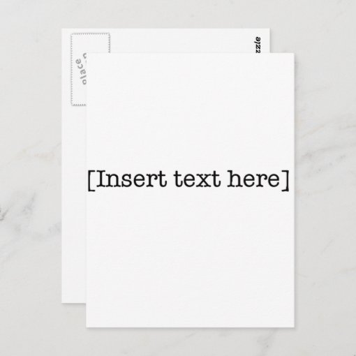 insert text here postcard | Zazzle