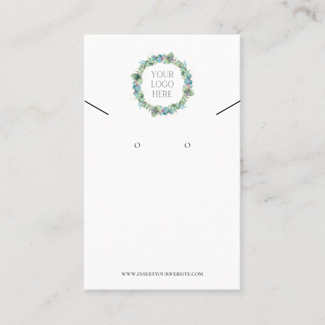 Insert Your Logo Earring Display Card (Front)