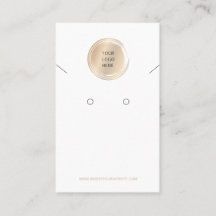 Insert Your Logo Earring & Necklace Business Cards