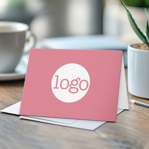 Insert Your Logo on front - QR Code Back Note Card