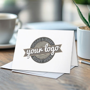 Insert Your Logo on the front of a Letterpress Thank You Card