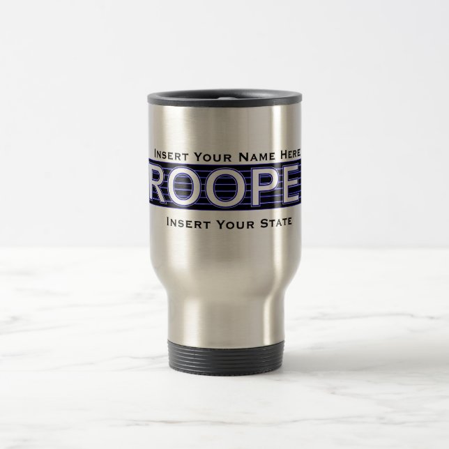 (Insert Your Name Here) State Trooper Travel Mug (Center)