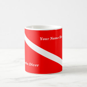 (Insert Your Name) Scuba Diver Coffee Mug