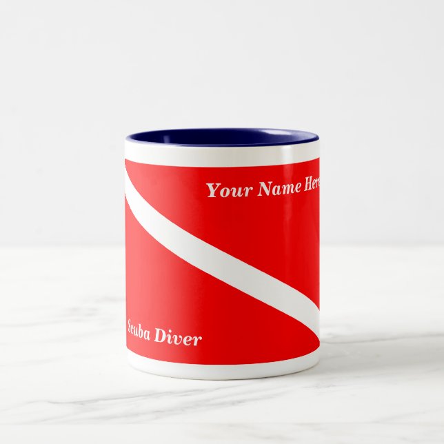 (Insert Your Name) Scuba Diver Coffee Mug 1 (Center)