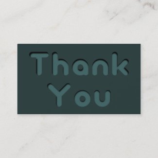 Inset Text Thank You Business Card