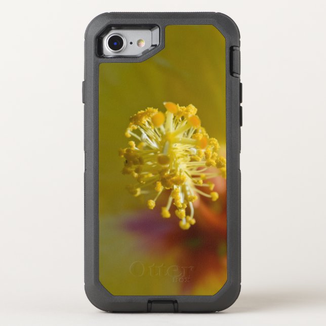 Inside A Golden Sunrise Yellow Hawaiian Hibiscus Otterbox iPhone Case (Back)