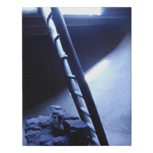 Inside a Kiva Wrapped Canvas Print